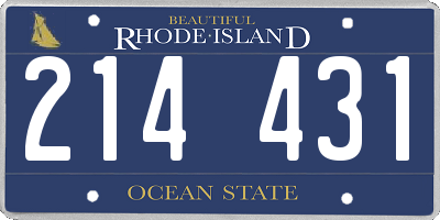 RI license plate 214431