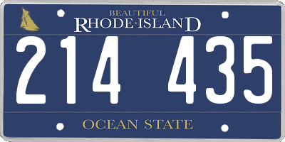 RI license plate 214435