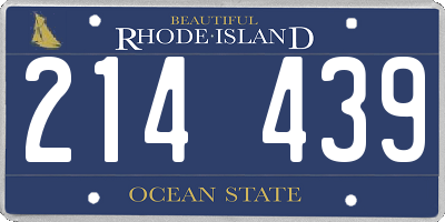 RI license plate 214439