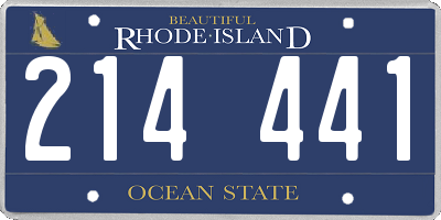 RI license plate 214441