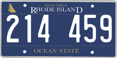 RI license plate 214459