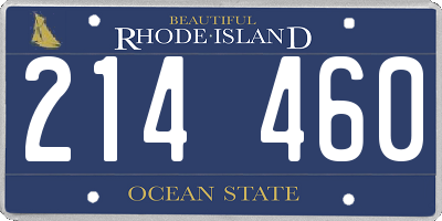 RI license plate 214460