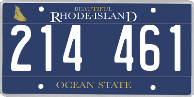 RI license plate 214461