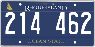 RI license plate 214462