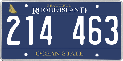 RI license plate 214463