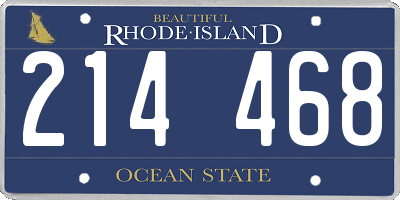 RI license plate 214468