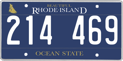 RI license plate 214469