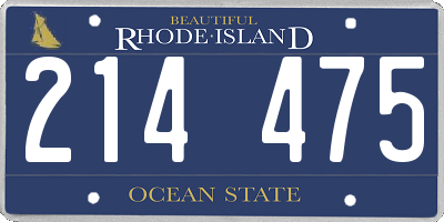 RI license plate 214475