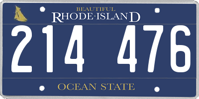 RI license plate 214476