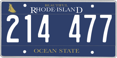 RI license plate 214477
