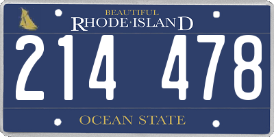 RI license plate 214478