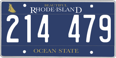 RI license plate 214479