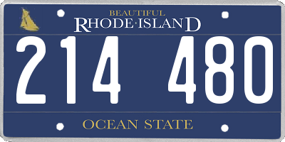 RI license plate 214480