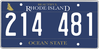 RI license plate 214481