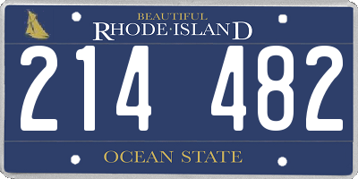 RI license plate 214482