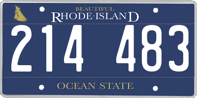 RI license plate 214483