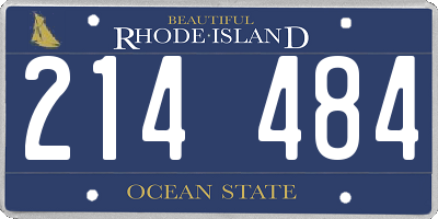 RI license plate 214484