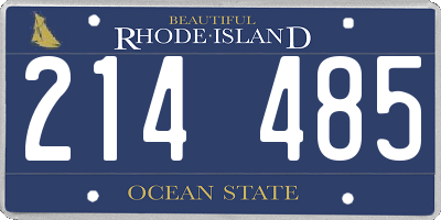 RI license plate 214485