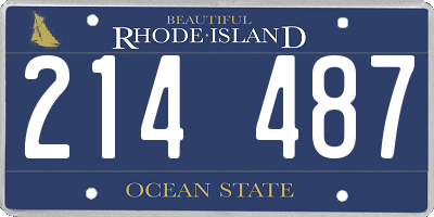 RI license plate 214487