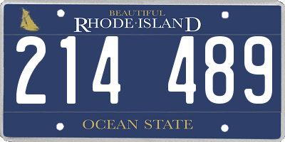 RI license plate 214489