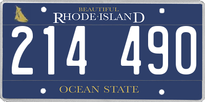 RI license plate 214490