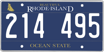 RI license plate 214495