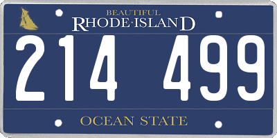 RI license plate 214499