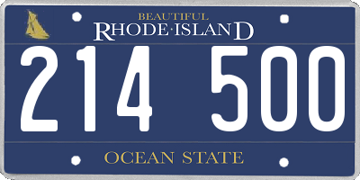 RI license plate 214500