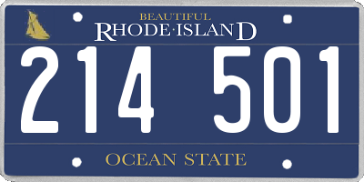 RI license plate 214501