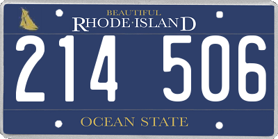 RI license plate 214506