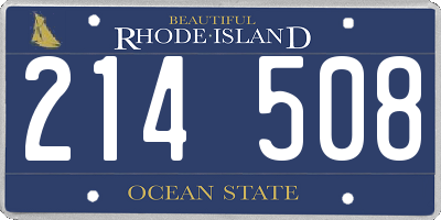 RI license plate 214508