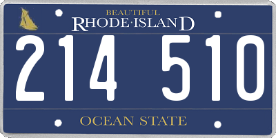 RI license plate 214510