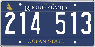 RI license plate 214513
