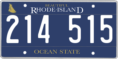 RI license plate 214515