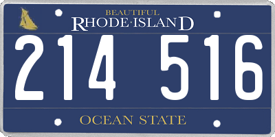 RI license plate 214516