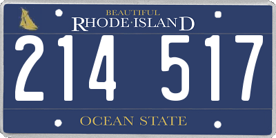 RI license plate 214517