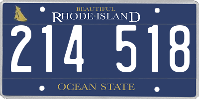 RI license plate 214518