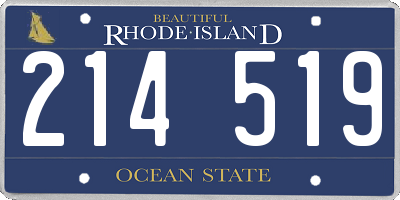 RI license plate 214519