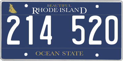 RI license plate 214520