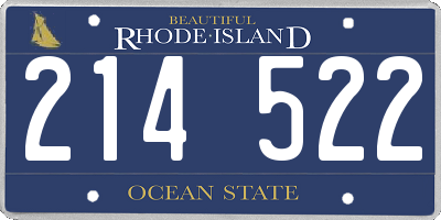 RI license plate 214522