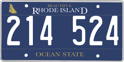 RI license plate 214524