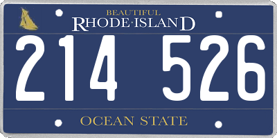RI license plate 214526