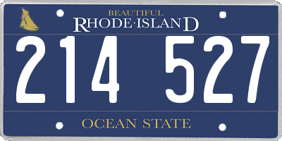 RI license plate 214527