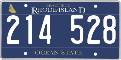 RI license plate 214528