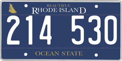 RI license plate 214530