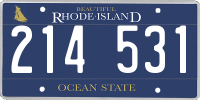 RI license plate 214531