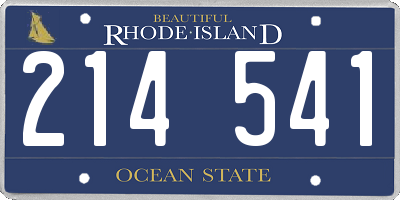RI license plate 214541