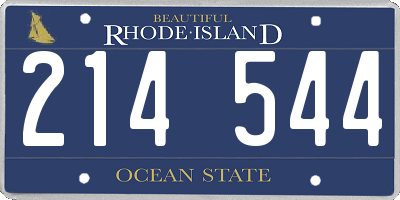 RI license plate 214544