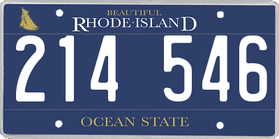RI license plate 214546