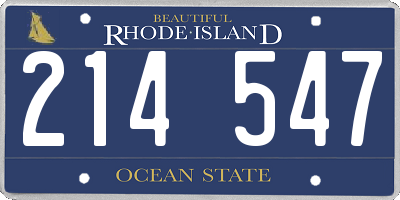 RI license plate 214547